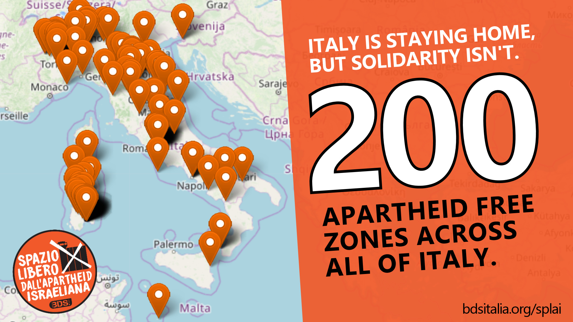 200 Apartheid Free Zones in Italy