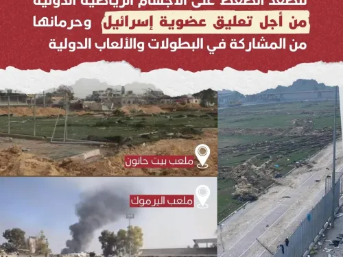 تعليق عضوية إسرائيل لديها وحرمانها من المشاركة في البطولات والألعاب الدولية.jpg