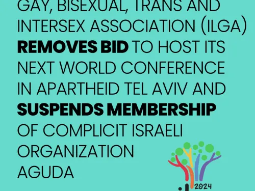 The federation of 1,900 LGBTQIA+ organizations in 160 countries and territories voted unanimously ahead of its World Conference in Cape Town, recognizing “the historical experience with apartheid and colonialism in South Africa." 