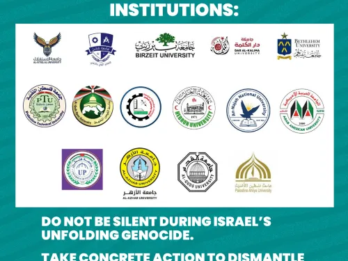 Palestinian Universities Issue Unified Call for Justice and Freedom in Palestine