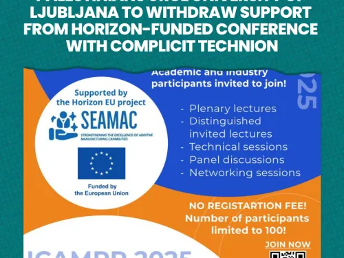 Palestinians Urge University of Ljubljana to Withdraw Support from Conference with Complicit Technion