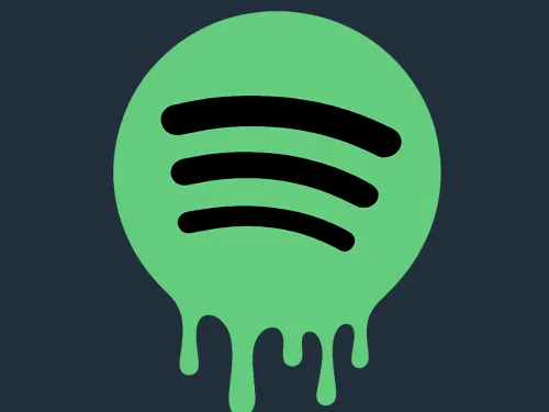 Spotify logo dripping 