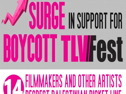 Surge in support for boycott of TLVFest