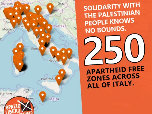 250 Israeli Apartheid Free Zones Throughout Italy