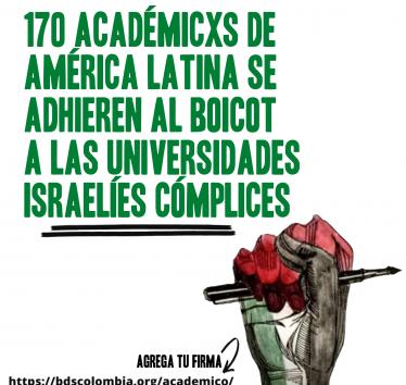 170 académicxs de América Latina se adhieren al boicot académico a Israel