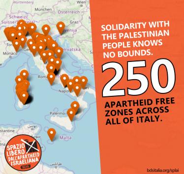 250 Israeli Apartheid Free Zones Throughout Italy