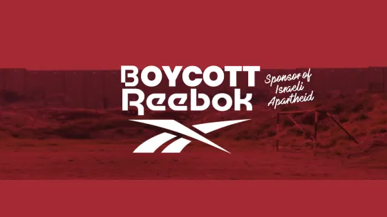 Boycott Reebok - Sponsor of Israeli apartheid