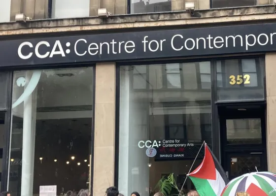 Protest outside the CCA