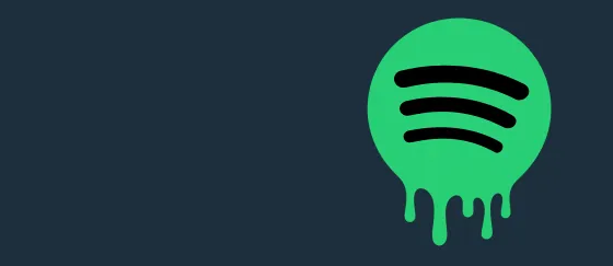 Spotify logo dripping 