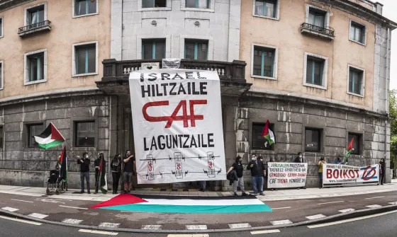 CAF headquarters in Beasain in the Basque Country during its annual general meeting on June 5, 2021