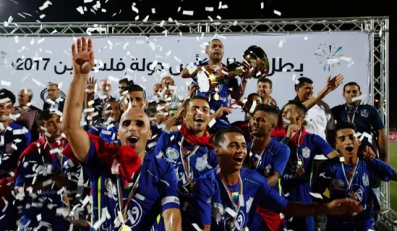 Shabab Rafah from Gaza celebrates first Palestine Cup title