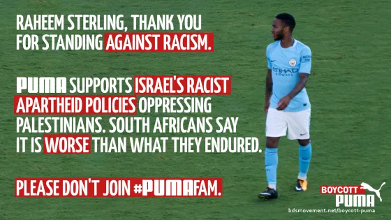 Urge Superstar Footballer Raheem Sterling Not to Sign With Puma