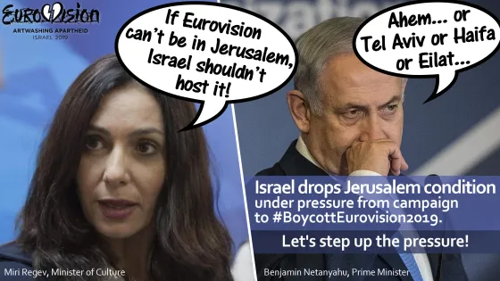 Israel Drops “Jerusalem Condition” for Hosting Eurovision in First Milestone For Boycott Campaign